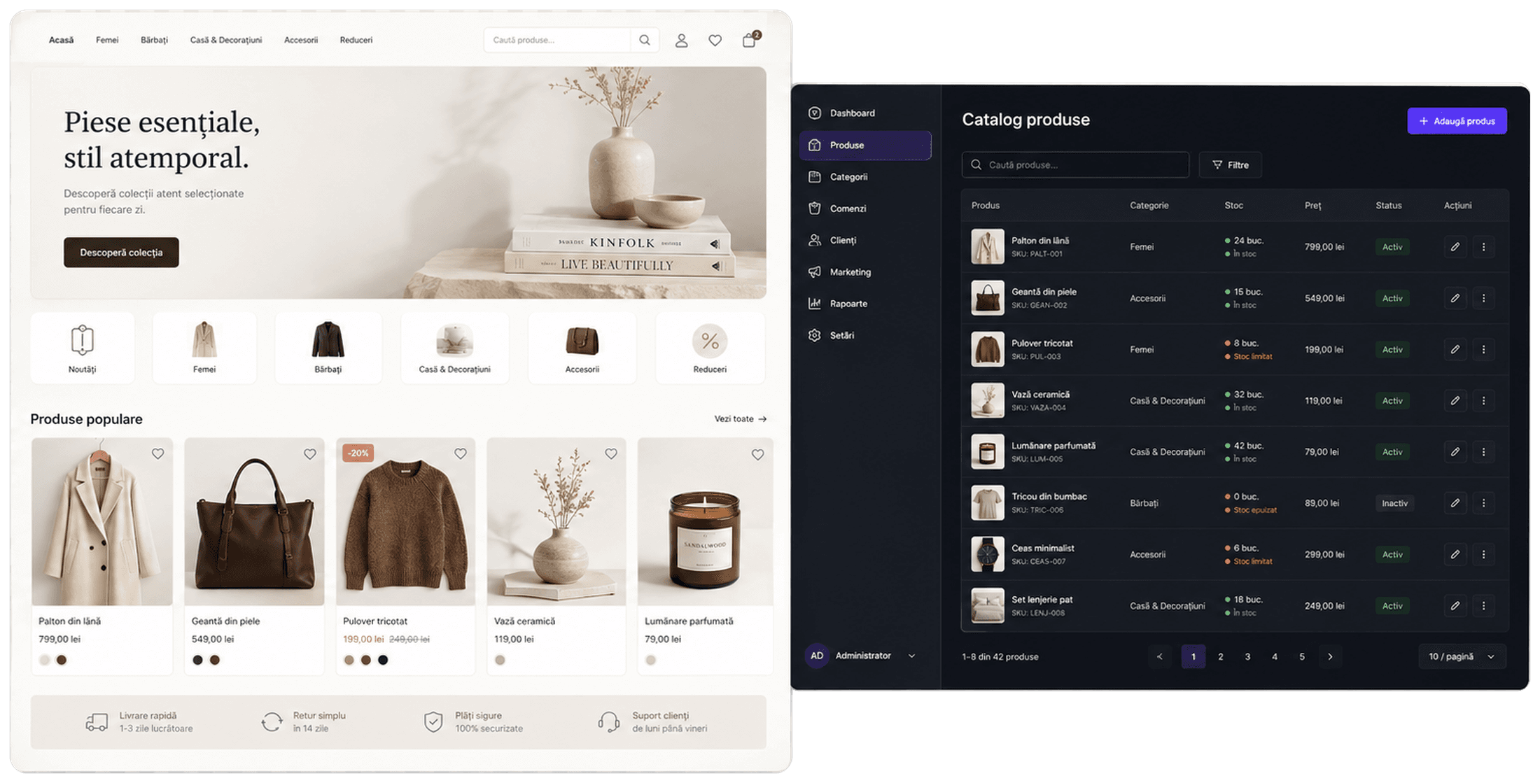 Previzualizare — Magazin online cu administrare produse